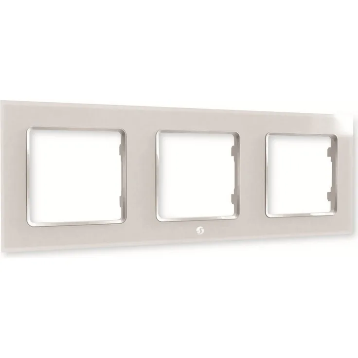 Shelly Abdeckrahmen SHELLY Wandtaster-Rahmen 3-fach, weiß, für Switch 1, Switch 2 und Switch 4, Maße 220x80x10 mm