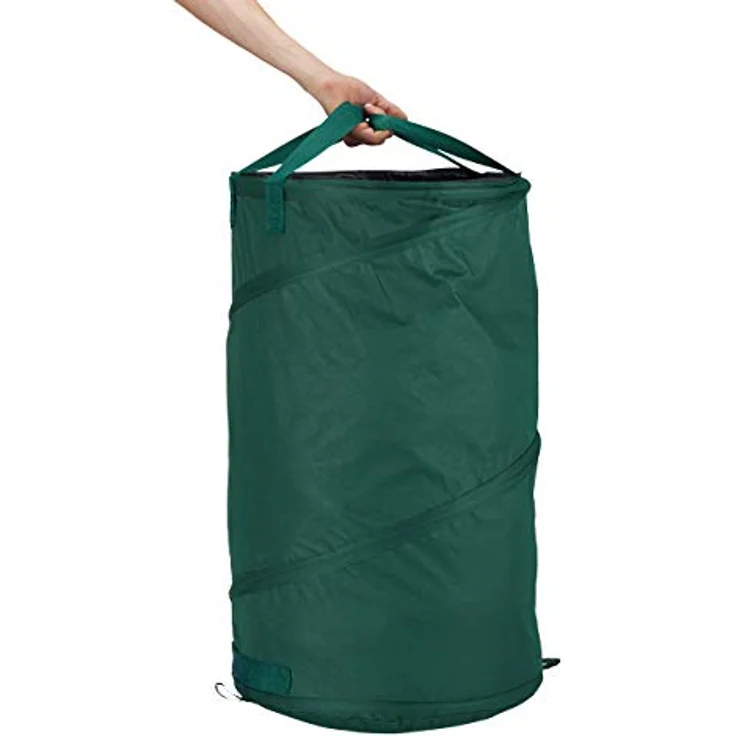 Relaxdays, grün Laubsack selbstaufstellend, 2er-Set, Gartenabfallsack Pop-Up, 120 L, Gartensack selbststehend, 44 cm – Bild 7