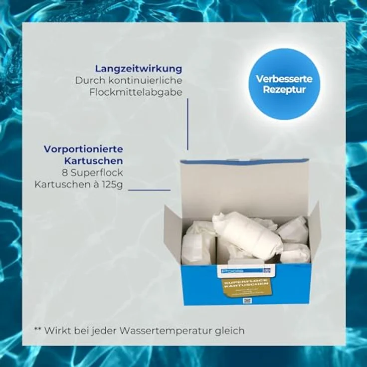 8x125g - PoolsBest® Flockungs-Kartuschen Dauerflock – Bild 3