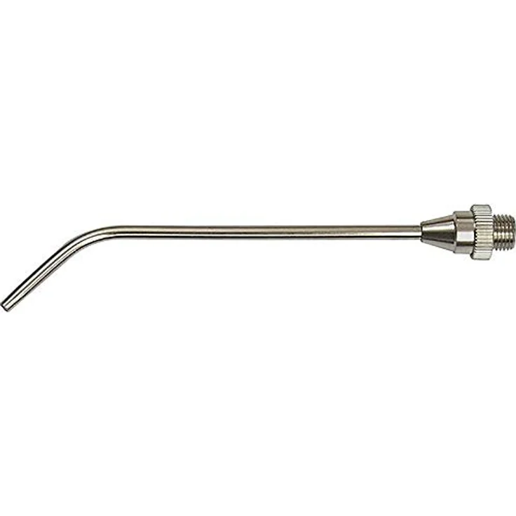 RIEGLER Messing Verlängerung, gebogen, 250 mm, M12x1,25, vernickelt, für Druckluftwerkzeuge – Bild 1