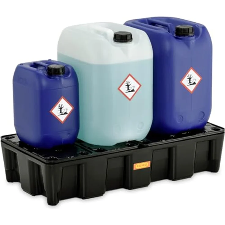 Cemo Auffangwanne "35 HD", 35 l mit PE-Rost, stapelbar, aus HDPE, Zulassung Z-40.22-548, B x H x T: 80 x 18 x 40 cm – Bild 4