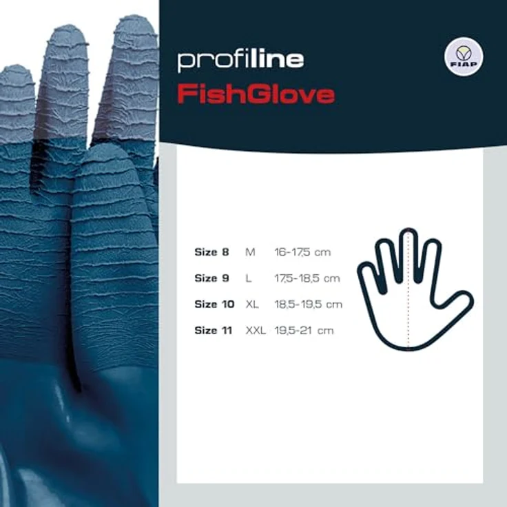FIAP profiline FishGlove 10, Fischhandschuhe Größe 10 (XL), Naturlatex, anti-rutsch, hohe Griffigkeit und Abriebfestigkeit – Bild 3
