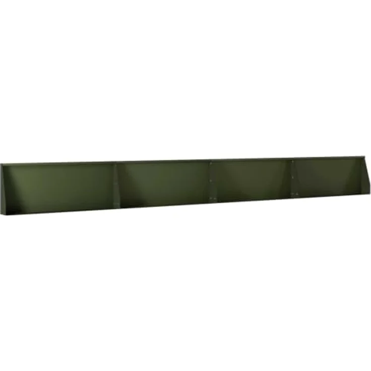 vidaXL Beetumrandung Stützmauer, 4-teilig, modularer wetterfester Stahl, 100 x 12 x 40 cm, olivgrün – Bild 5