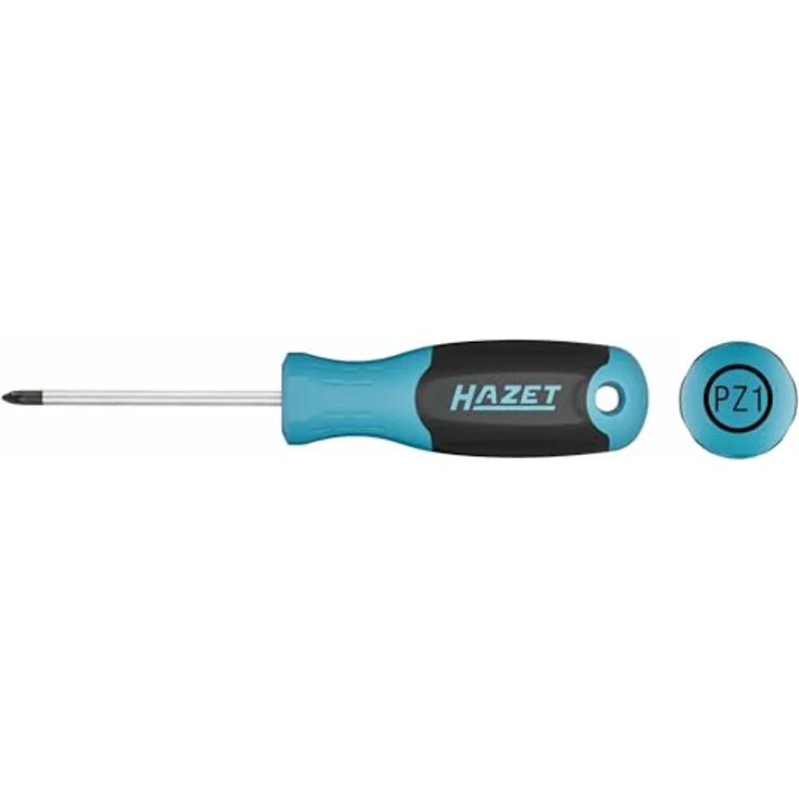 Hazet Pozidriv Schraubendreher 811-PZ1, PZ1 Profil, 185 mm Gesamtlänge, ergonomischer 3-Komponenten-Griff, für diverse Schraubarbeiten – Bild 2