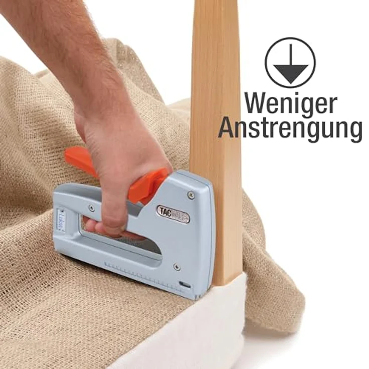 Tacwise Handtacker/-nagler Z-CT Heavy Duty, vielseitig einsetzbar für Heftklammern und Nägel, silber/orange – Bild 3