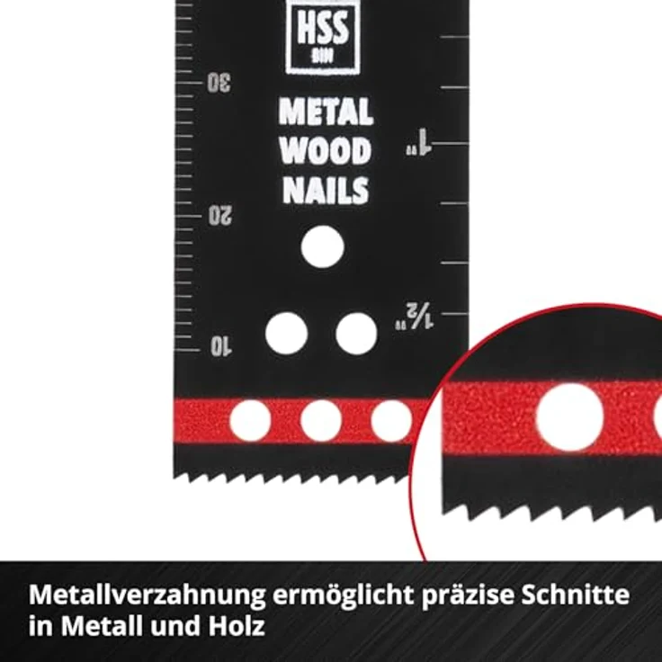 Einhell Bi-Metall Tauchsägeblatt, 22 mm Breite, 48 mm Eintauchtiefe, PTFE-Finishing, Schnellwechselfunktion, Metallverzahnung für präzise Schnitte – Bild 3