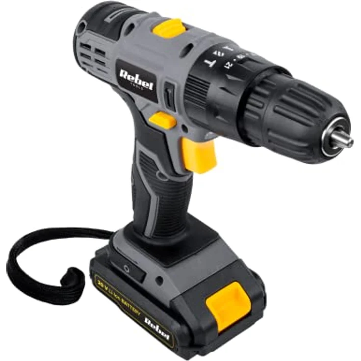 Rebel Akku-Schlagbohrschrauber 20V, 2A, LED-Arbeitslicht, Aufbewahrungskoffer – Bild 3