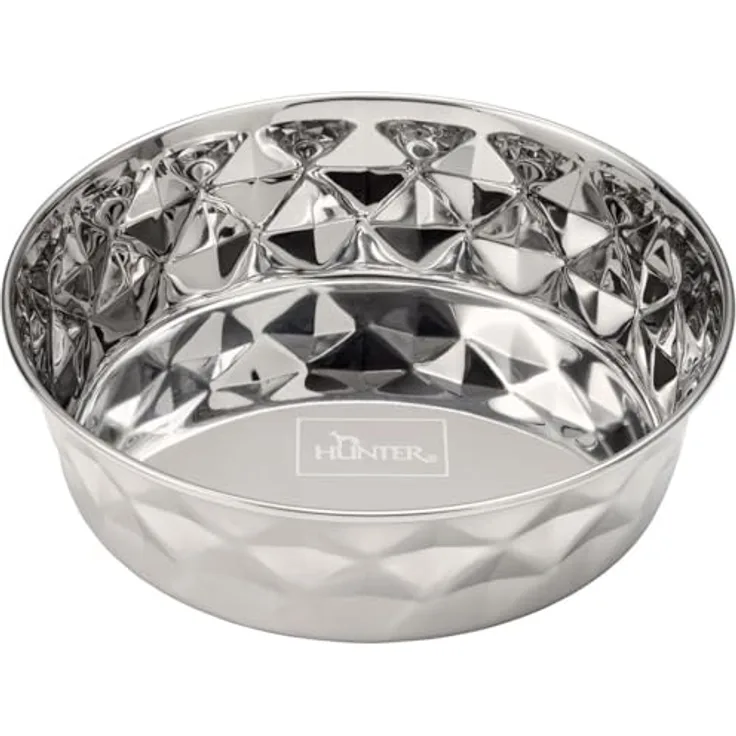 HUNTER Futterstation für Hunde, Silikon, Edelstahl, 550 ml, mehrfarbig