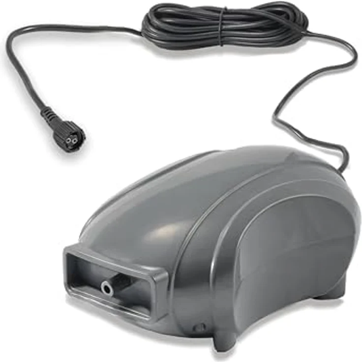 esotec Solar Einzelpumpe Power STONE 500, Ersatzpumpe für Teichbelüfter, 12-18 V DC, 500 l/h, IP 44, 5 m Kabel – Bild 1