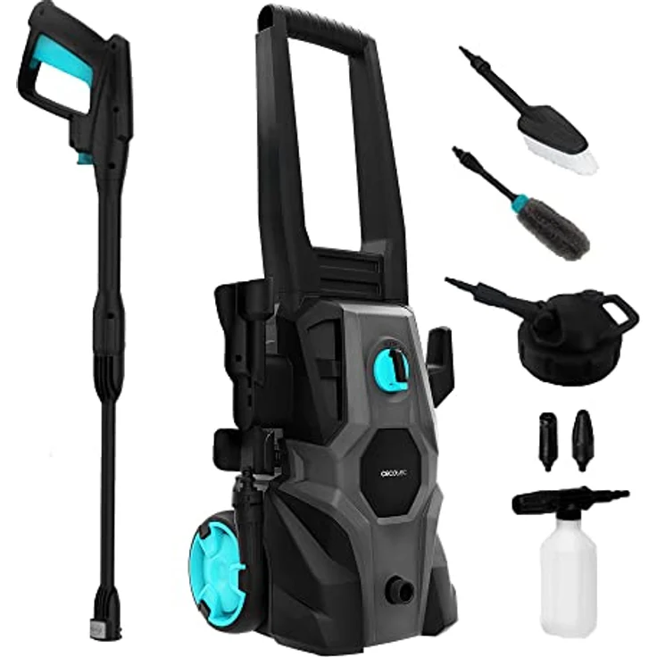 Cecotec Hydroboost 1600 Hochdruckreiniger, 135 bar Druck, 468 l/h Fördermenge, 8 m Schlauch, Blau, EU Plug – Bild 1