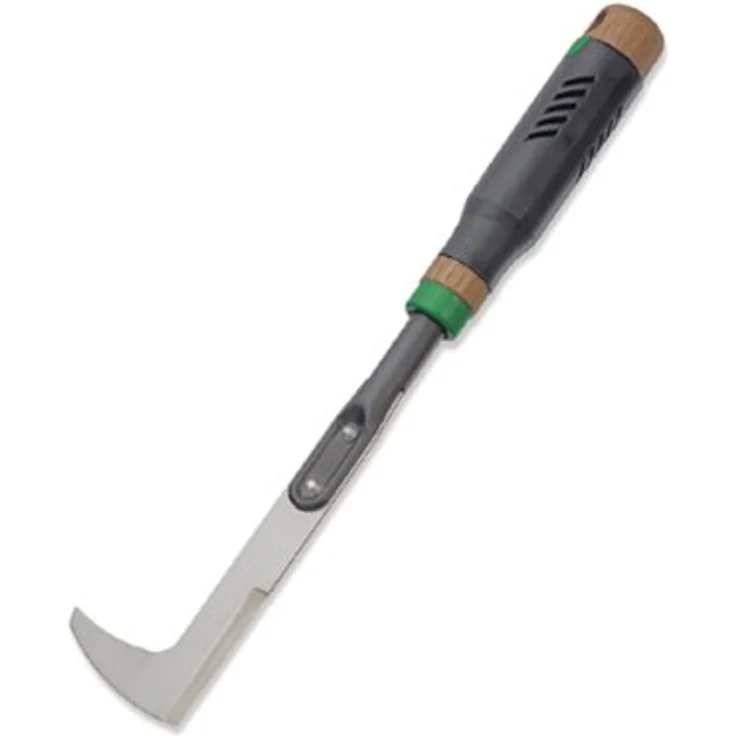 Freund Victoria Gartenhacke Fugenkratzer 491, Gartengerät zur einfachen Reinigung von Plattenfugen, pulverbeschichteter Stahl, Eichenholzgriff, rostfreier Stahl, 7 cm breit, 33 cm lang, 175 g – Bild 2