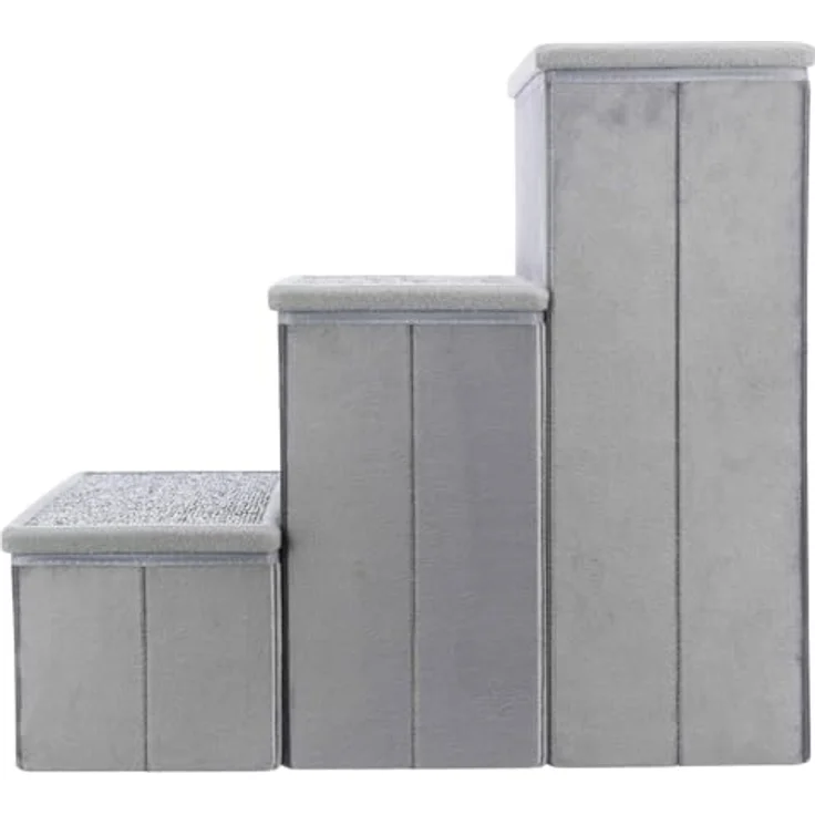 TRIXIE Haustiertreppe Treppe grau für Hunde, belastbar bis zu 50 kg, Maße: 34 x 45 x 50 cm – Bild 2