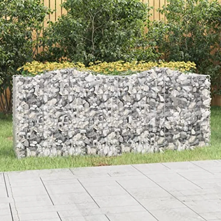 vidaXL Gabionen-Hochbeet mit Hochbogen 200x50x100 cm Verzinktes Eisen – Bild 2