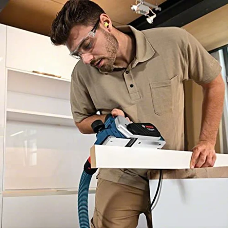 Bosch Professional Handhobel GHO 16-82 (630 Watt, 230 Volt, inkl. Parallelanschlag, Sechskantstiftschlüssel SW 2,5, Stoffstaubbeutel, im Karton) – Bild 4