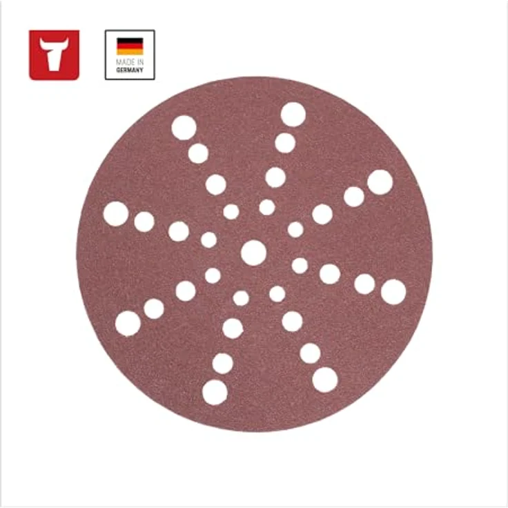 STIER Schleifscheiben Holz D150 / P120 / 16-Loch / 25 Stk., Exzenterschleifpapier, 150mm, made in Germany, 25 Stk. – Bild 2