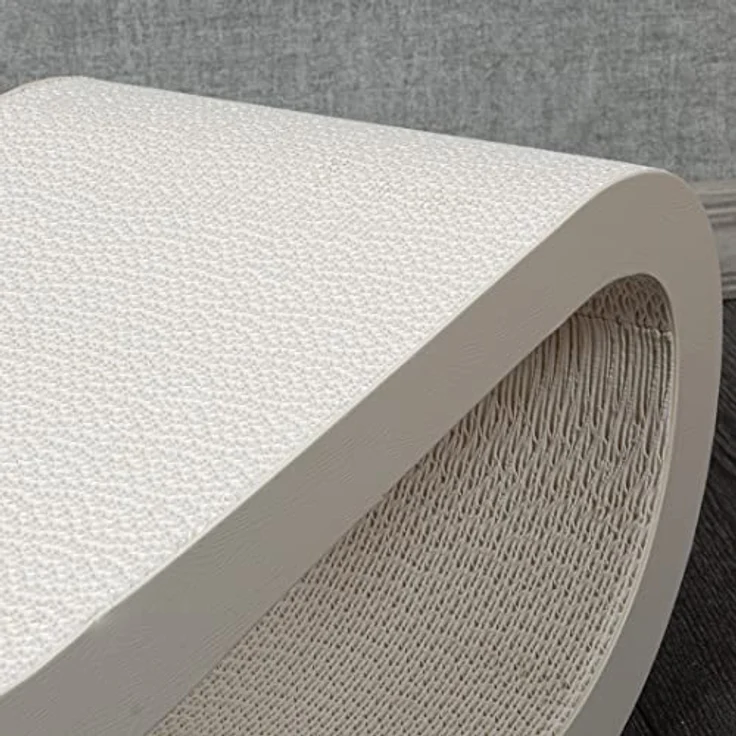 CanadianCat Company | Orbit 2.0 Kratzbrett - White Edition | Kratzpappe Katzen Lounge in weiß | ca. 84 x 24 x 23 cm – Bild 5