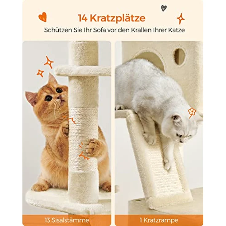 Feandrea Jingle (206 cm, Beige), Katzenbaum – Bild 7