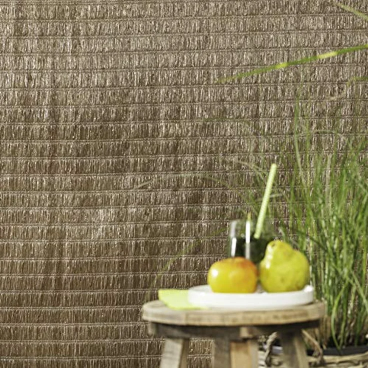 Windhager Sichtschutzm. Raffia, 90x300cm, braun, robuster Wind- und Sichtschutz in gewebter Bastoptik, wetterfest aus Kunststoff – Bild 2