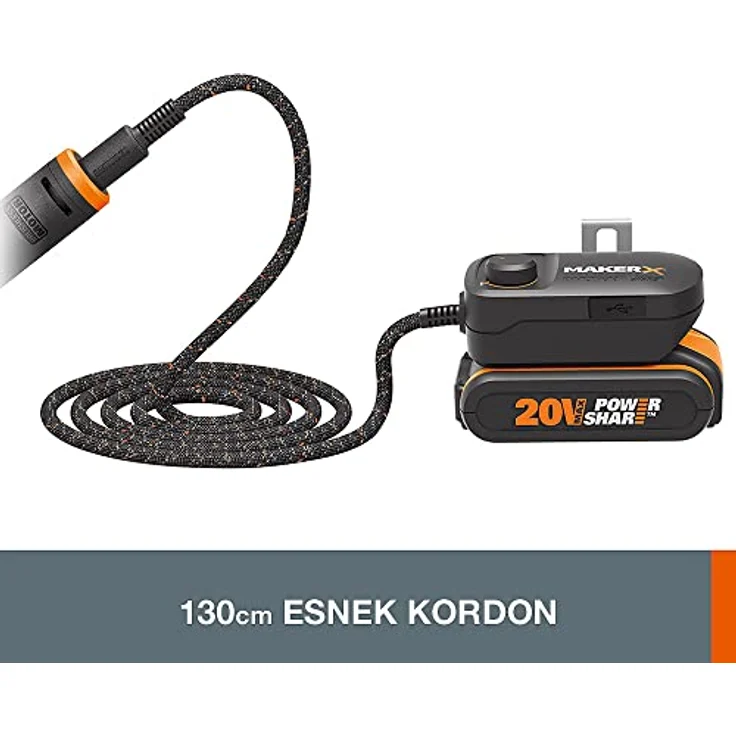 Worx MakerX Akkuadapter HubX WA7161, tragbares Werkzeug-System mit 20V Akku für vielseitige Anwendungen – Bild 3