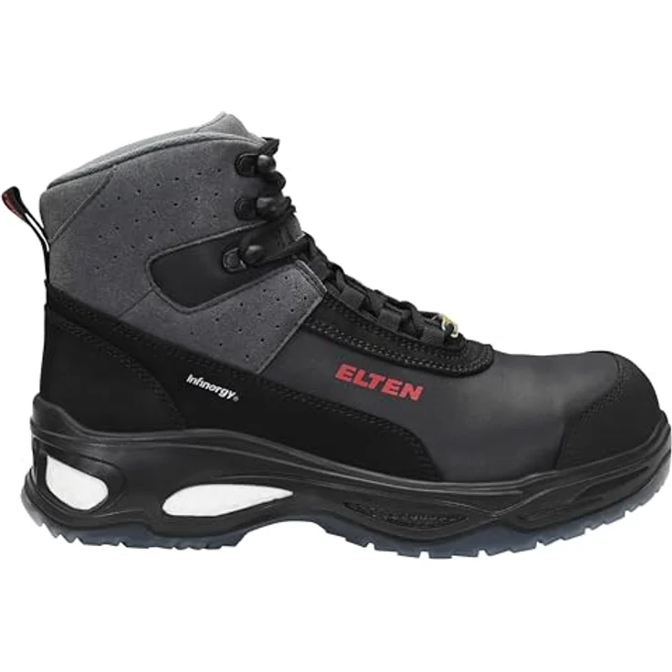 Elten Sicherheitsschuhe S3 MILES Mid ESD, Sicherheits-Schnürstiefel aus Rindleder, Gr. 42, rutschfeste TPU/PU-Sohle, atmungsaktives Futter – Bild 2