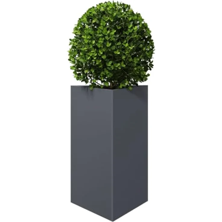 vidaXL Pflanzkübel Anthrazit Dreieckig 50x43x75 cm Stahl, rostbeständig und tief für gesundes Pflanzenwachstum – Bild 3