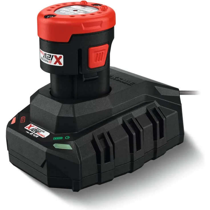 PARKSIDE 12V Akku PAPK 12 A3 und Ladegerät PLGK 12 A3 Set mit Cell Balancing Technologie und LED-Ladeindikator