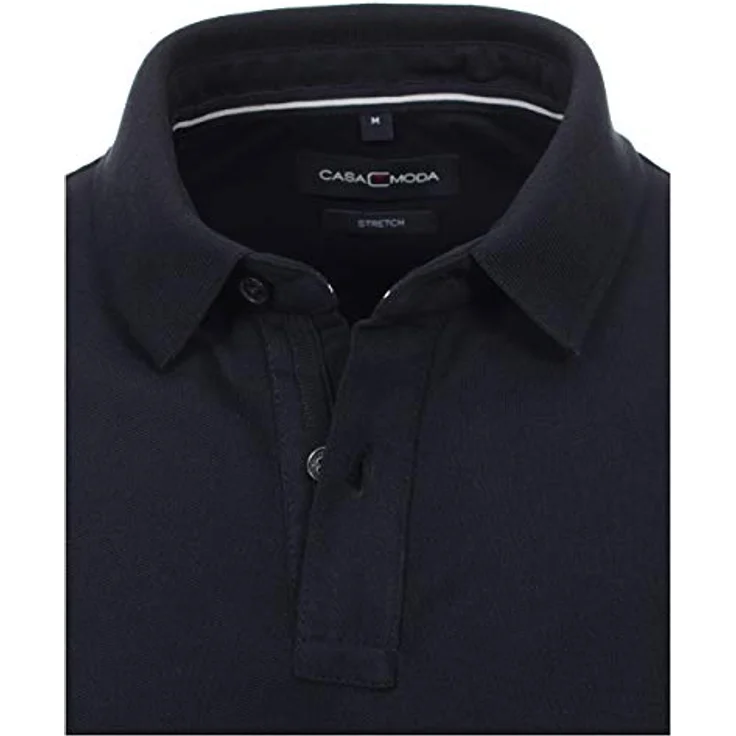 CASAMODA Poloshirt 004470, Baumwollmix, Knopfleiste, Stickerei, unifarben – Bild 3