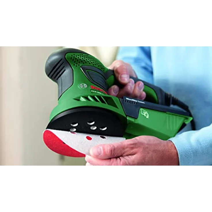 Bosch Schleifteller (Ø 125 mm, mittelhart, mit Klettsystem, Zubehör für Exzenterschleifer PEX 300-400 AE) – Bild 6