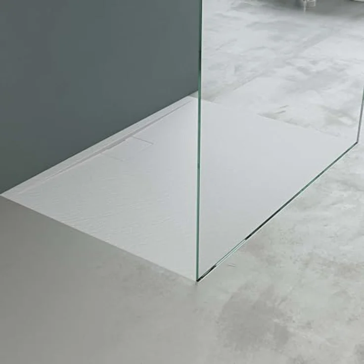 Mai & Mai Duschwanne Mineralguss Geoma07, Quadratisch, DIN-Anschlüsse, Mineralguss – Bild 2
