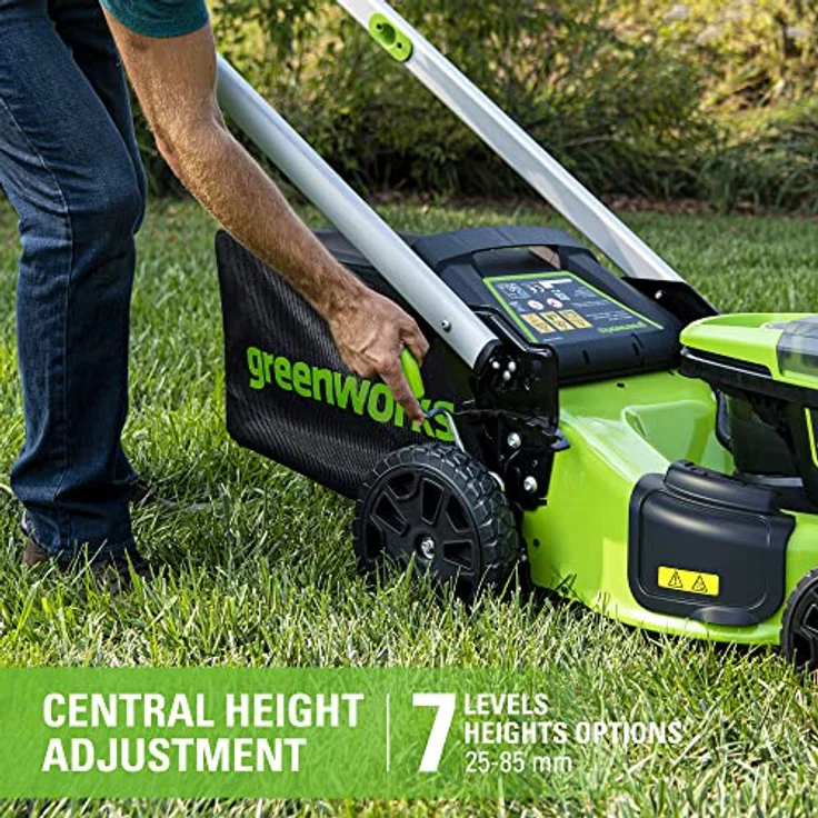 Greenworks GD60LM51SP, 60V Akku-Rasenmäher mit 51 cm Schnittbreite und 4 Ah Akku, selbstfahrend, 3-in-1-Funktion – Bild 5