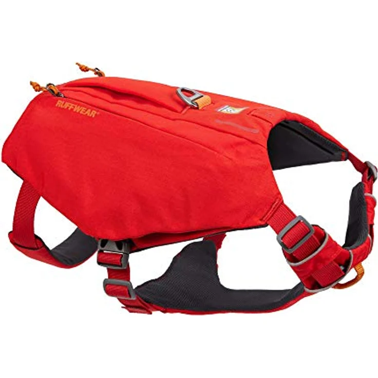 RUFFWEAR Switchbak Every-Day Hundegeschirr mit Taschen, ganztägiger Komfort mit integrierten Taschen für Kurze Tageswanderungen und alltägliche Aktivitäten, große bis sehr große Rassen, Red Sumac – Bild 1