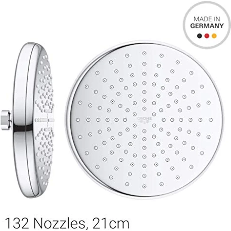 Grohe, Duschbrause, Kopfbrause Tempesta 210 d= 210mm chrom mit 1 Strahlart Rain und 21 l/min – Bild 4