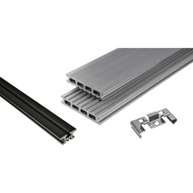 Kosche Terrassendielenpaket 'Kovalex' WPC grau, barfußfreundlich und pflegeleicht, 4000 x 3000 x 26 mm