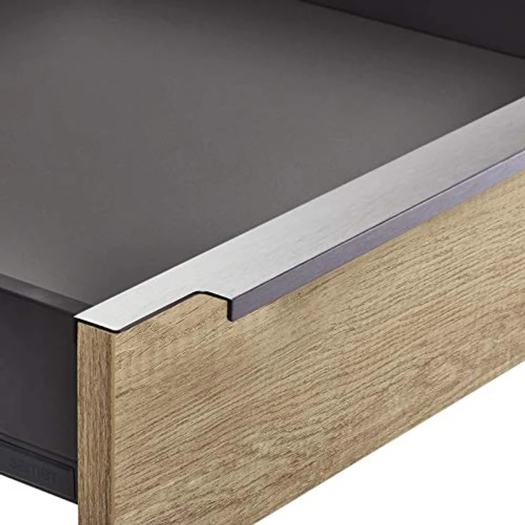 SO-TECH Möbelgriff BLANKETT 395 mm, Edelstahloptik gebürstet, für Frontinnenseite, inklusive Befestigungsschrauben – Bild 4