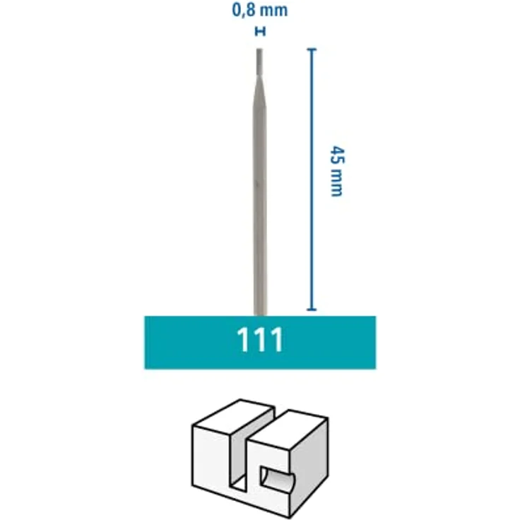 Dremel 111 Gravier-Messer (Zubehörsatz für Multifunktionswerkzeug mit 3 Gravur-Messern 0,8 mm zum Gravieren,Schnitzen und Fräsen in Holz, Plexiglas, Leder, Gummi u.v.m.) – Bild 2