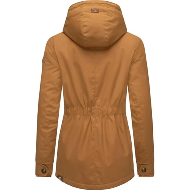 Ragwear Winterjacke Monade Damen Winterparka mit Kapuze und m. Fleece gefüttert, taillierter Schnitt, wasserabweisend (Schwarz) – Bild 4