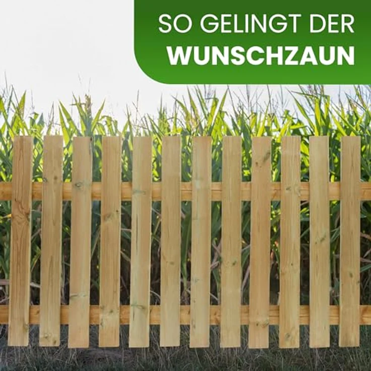 Gartenpirat Holzpaket für Lattenzaun, kesseldruckimprägniert, 180 cm breit, 60 cm hoch, Typ A – Bild 3