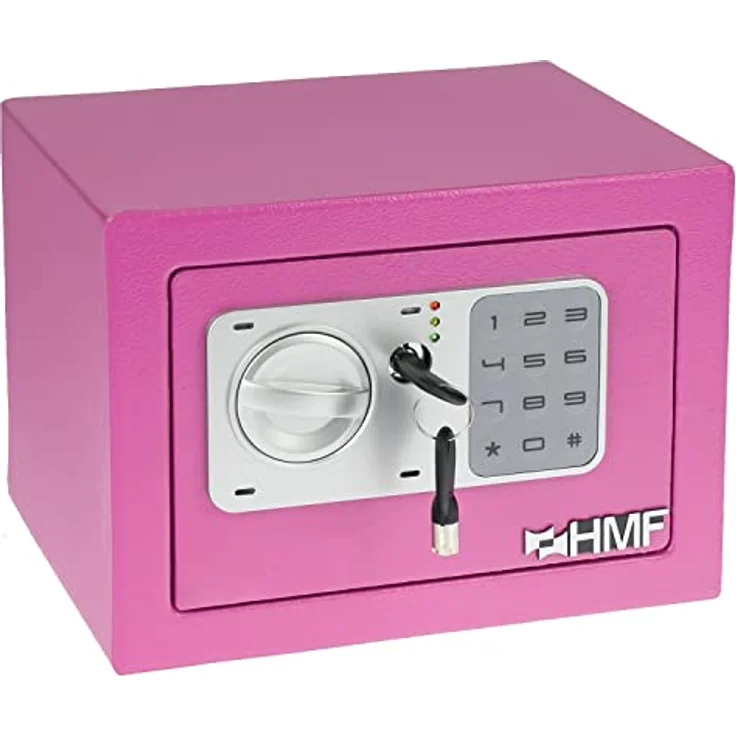HMF 46126-15 Safe Tresor klein mit Zahlenschloss, Möbeltresor | 23 x 17 x 17 cm | Pink - Preisvergleich – Bild 5