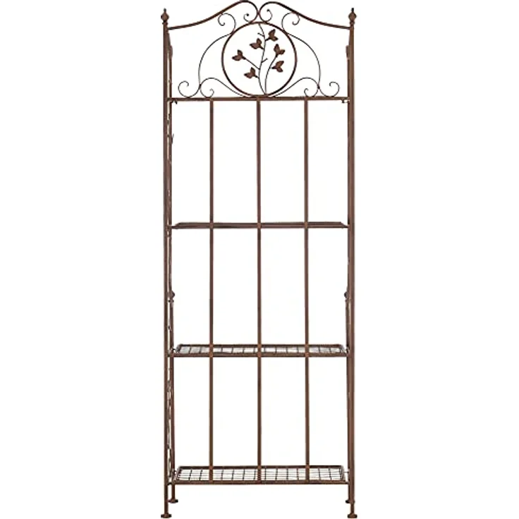CLP Standregal Arona, Rankhilfe im Landhausstil, pulverbeschichtetes Eisen, antiker Charakter – 158 x 60 x 33 cm (H x B x T), weiß – Bild 2