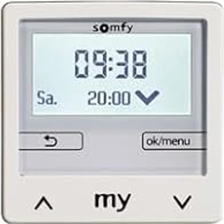 Somfy Chronis Smoove IB+ Zeitschaltuhr in Pure White, zentrale Steuerung für bis zu 100 Motorsteuergeräte, modernes Design mit grossem Display, Tages- und Wochenprogramm – Bild 2