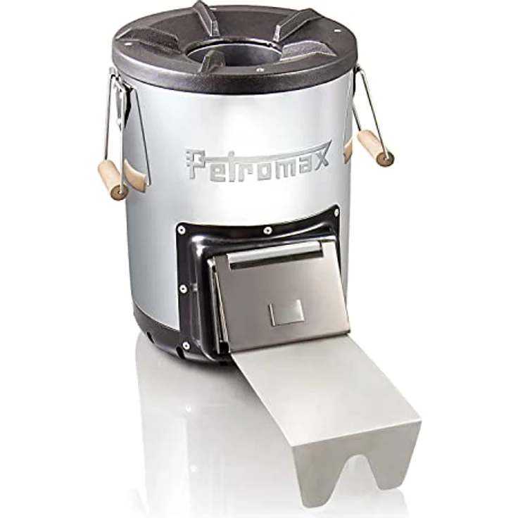 Petromax Raketenofen rf33 Feuerstelle, silber/schwarz Edelstahl Ø 32 cm Kochfläche 23,5 cm – Bild 5