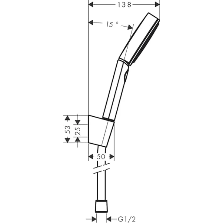 hansgrohe Pulsify Select S Duschkopfhalterungset 105 Relaxation, Duschschlauch 125 cm, 3 Strahlarten, Matt-Weiss und Graphitgrau, 11.40 l/min – Bild 2