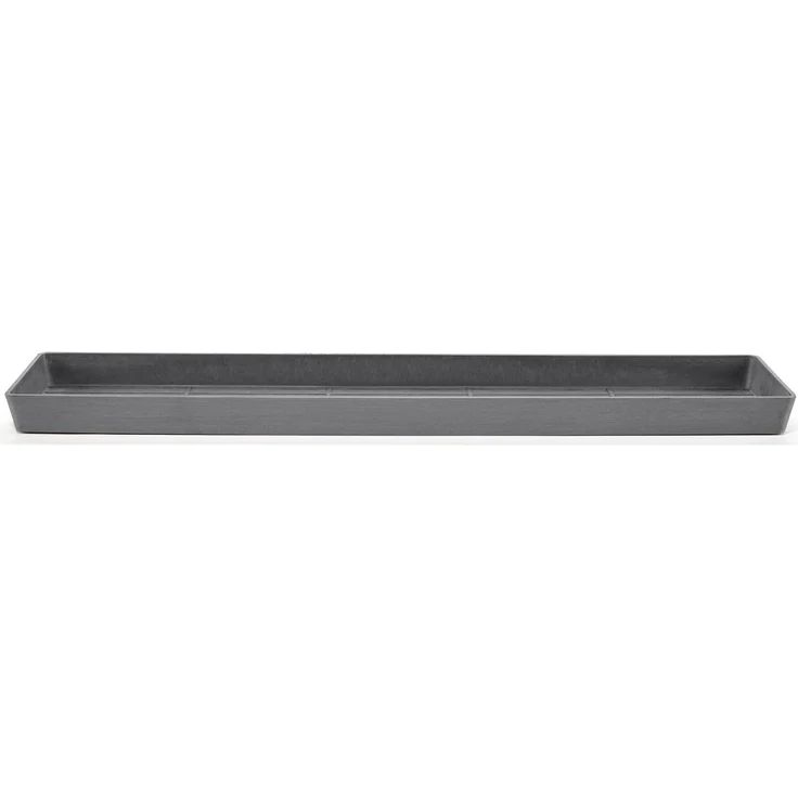 Ecopots Untersetzer Bruges, rechteckig in Grau, 43,5 cm x 15,5 cm x 3,3 cm, langlebiges Design für Innen- und Außenbereich