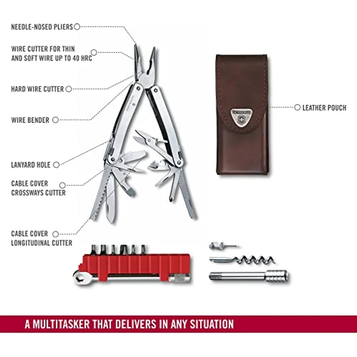 Victorinox SwissTool Spirit X Plus Ratchet in Leder-Etui (3.0236.L) – Bild 5