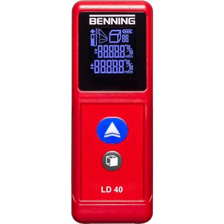 Benning Laser-Entfernungsmesser LD 40, handlich und kompakt, gummiertes Gehäuse, einfach zu bedienen – Bild 2