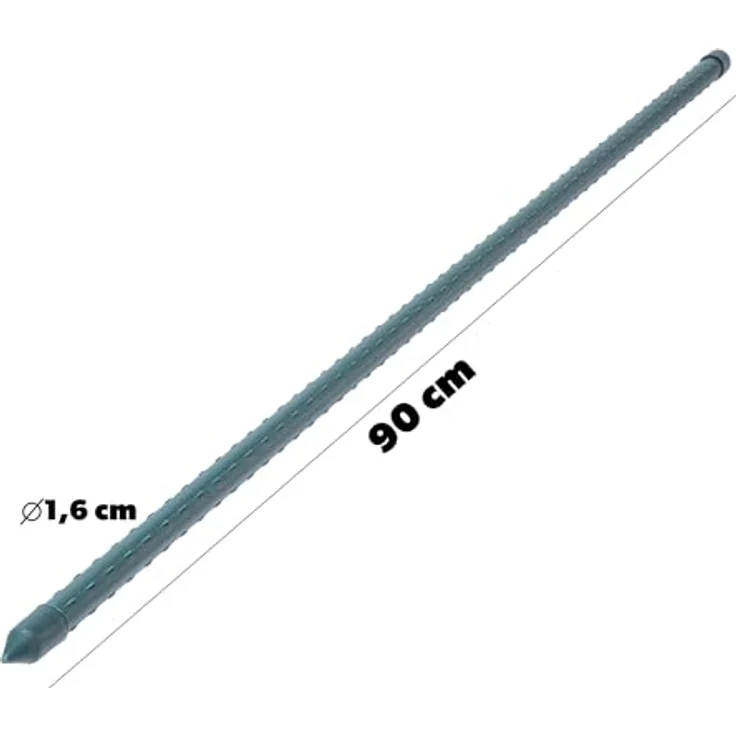 KADAX Pflanzstäbe 90 cm x 16 mm, 10er Set – Wetterfeste Pflanzenstützen aus beschichtetem Stahl, stabil und langlebig – Bild 2