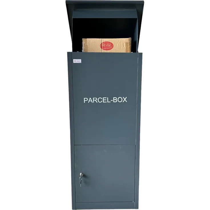 Jet-Line Wandbriefkasten Jet-Line® Paketbriefkasten mit Abschließbarem Boden, Wand- und Bodenbefestigungsmaterial, Praktisch, Langlebig, Hochwertiges Material