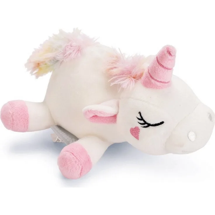 Beeztees Spielknochen Hundespielzeug Puppy Einhorn Owen weiß, Zahnfreundlich und kuschelig