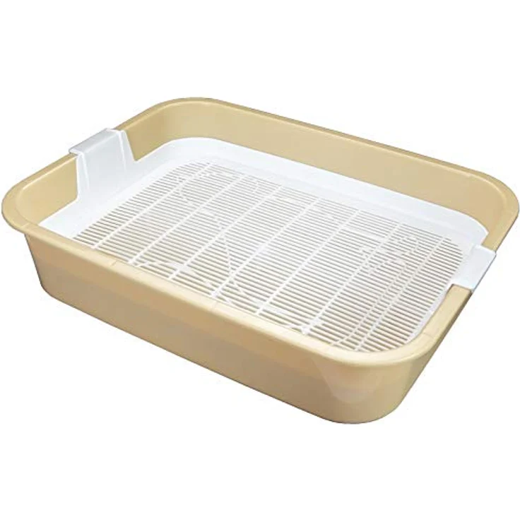 Erste Katzentoilette Schalentoilette Katzenklo - perfekt für Kätzchen Katzenbabys Junge Katzen - WC Tray mit Reinigungssieb - stubenrein auch ohne Katzenstreu - Verfügbar in Grau - Grün - Braun – Bild 1
