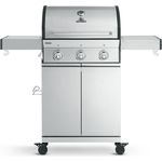 BURNHARD Gasgrill Fred, 3-Brenner Gasgrill, 2023er Version, Gasgrill 3 Brenner - Grill mit Grillwagen